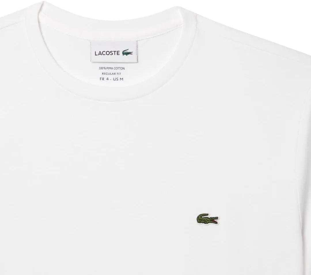 Lacoste Men's Short Sleeve Pima Jersey Crew Neck Tee