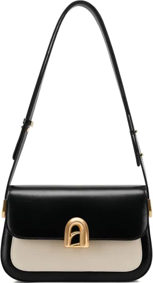 LA'FESTIN Genuine Leather Shoulder Purse for Women, Designer Handbag with Adjustable Strap, Going Out Crossbody Bag