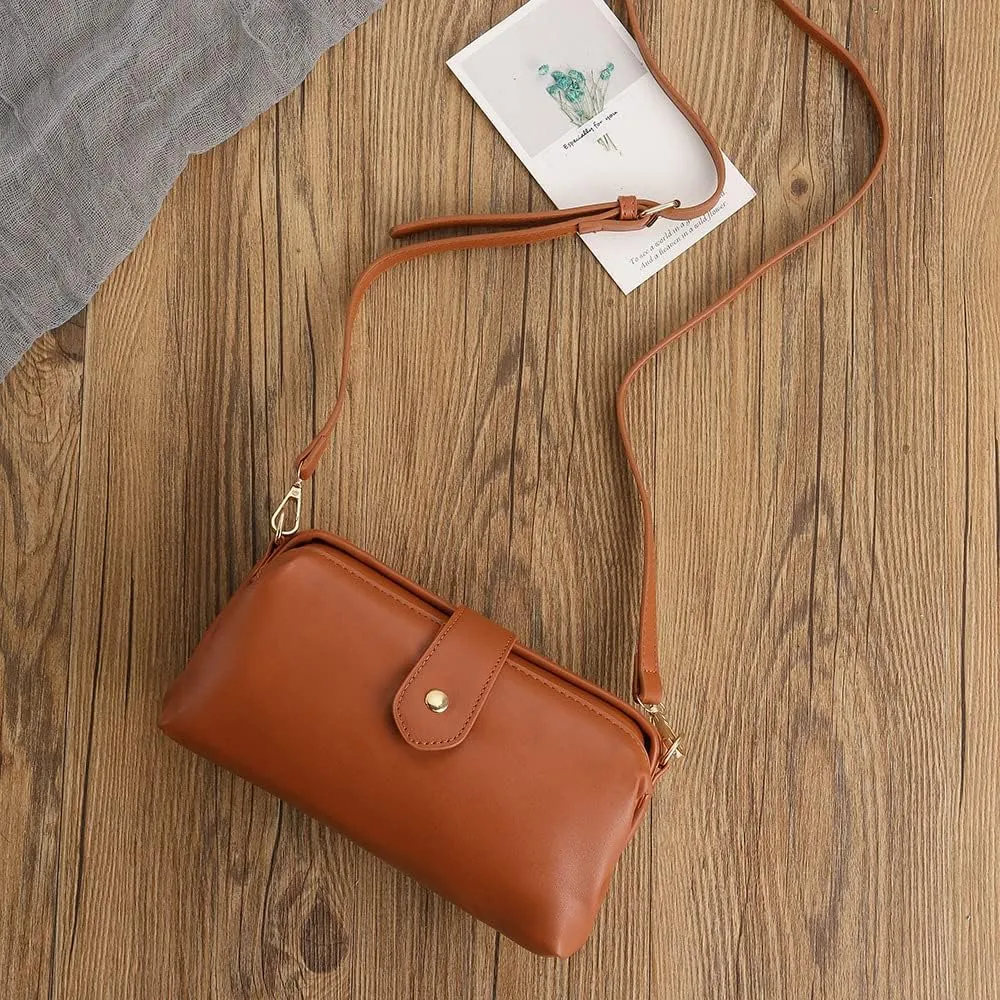 Langrents Retro Handmade Vintage Doctors Purse for Women - Leather Crossbody Bag