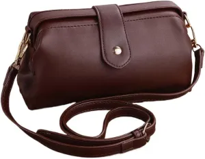 Langrents Retro Handmade Vintage Doctors Purse for Women - Leather Crossbody Bag
