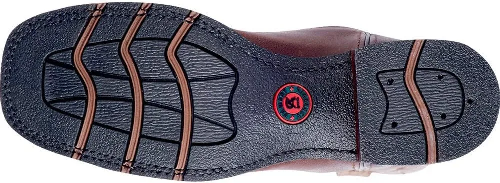 Laredo Mens Montana Embroidered Square Toe Pull On Casual Boots Mid Calf - Brown