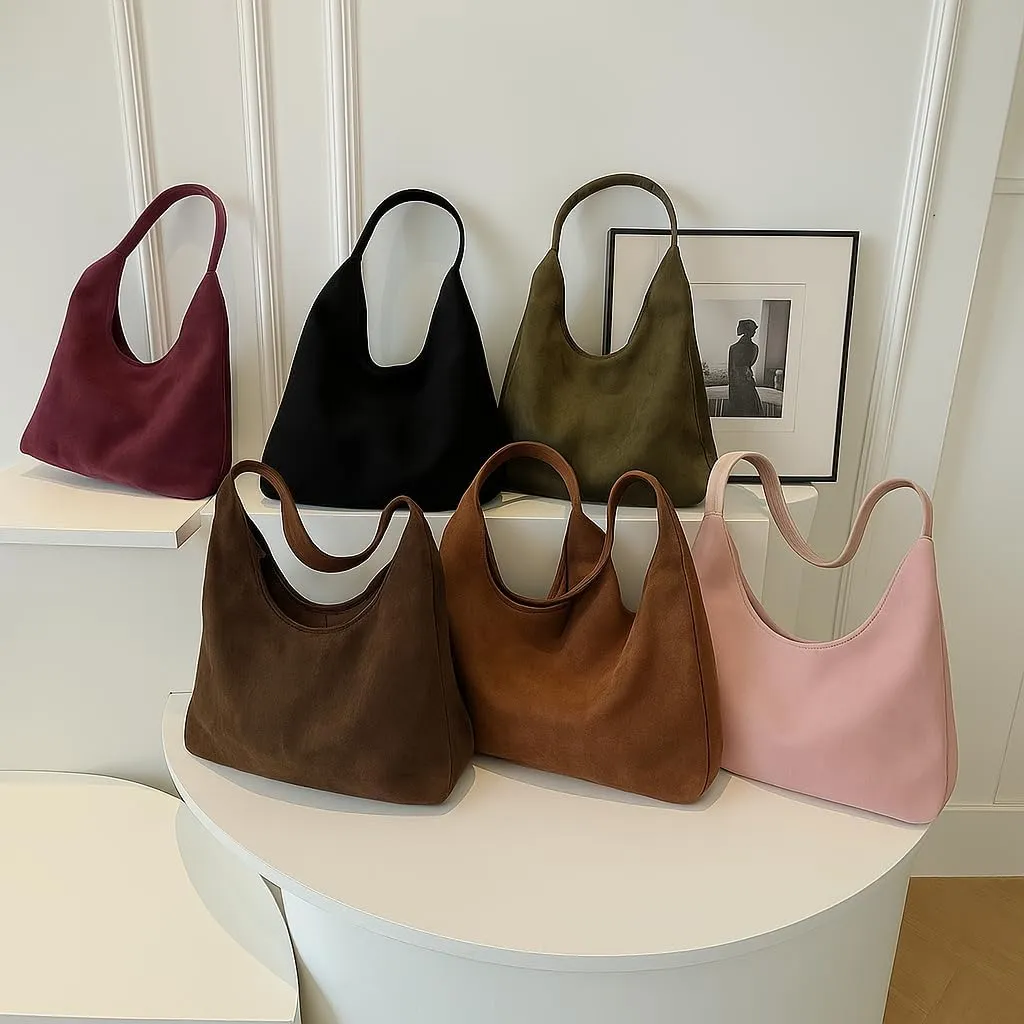 Large Work Tote Bags for Women, 2025 Boho Slouchy Suede Purses Handbags