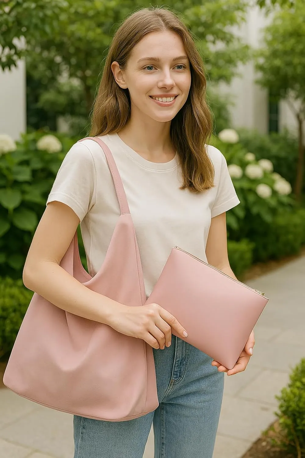 Large Work Tote Bags for Women, 2025 Boho Slouchy Suede Purses Handbags