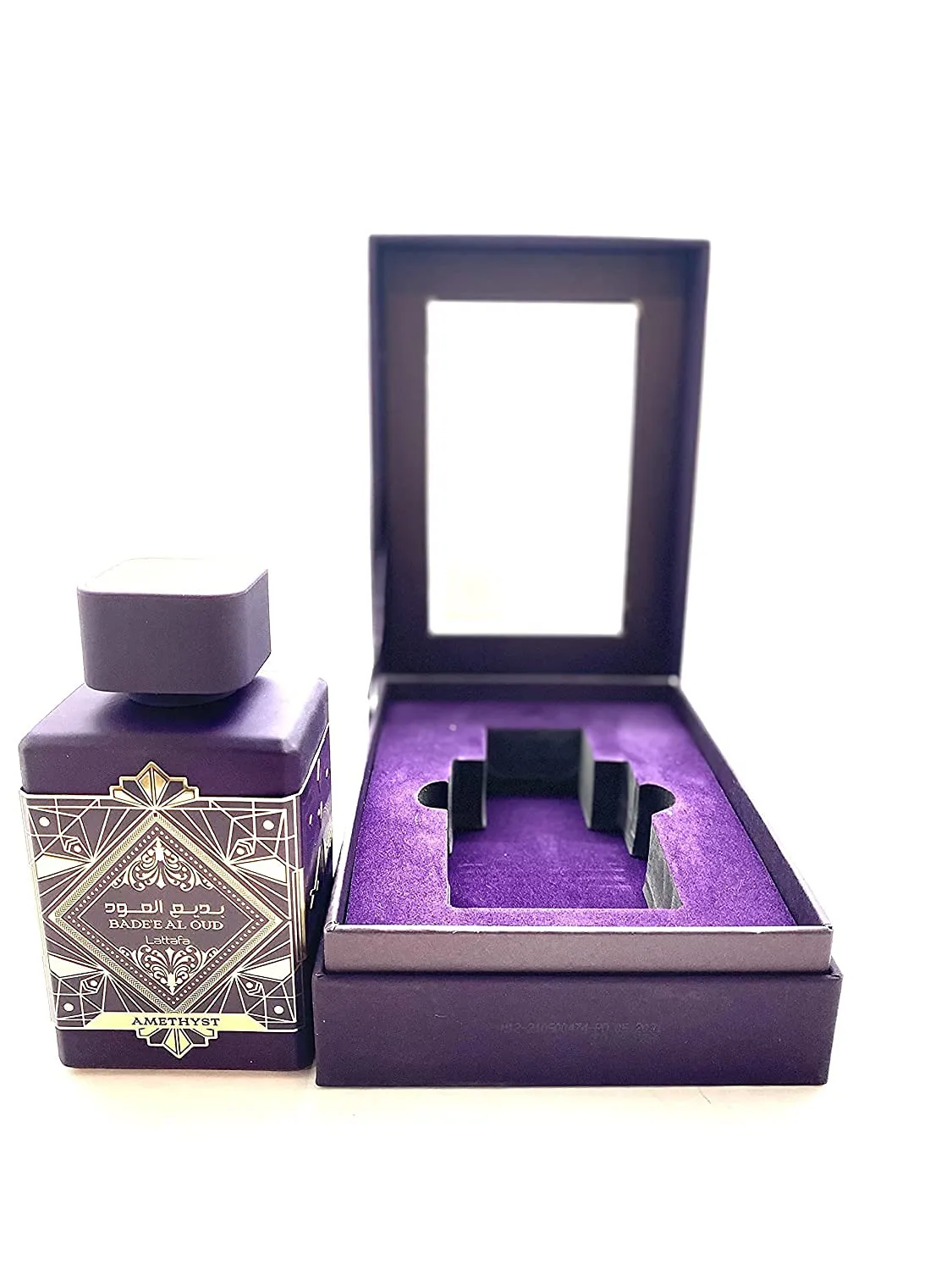 Lattafa Bade'e Al Oud Amethyst - Floral, Fruity, Amber, Oud - Eau de Parfum Long-Lasting Fragrance for Unisex, 3.40 Ounce / 100 ml