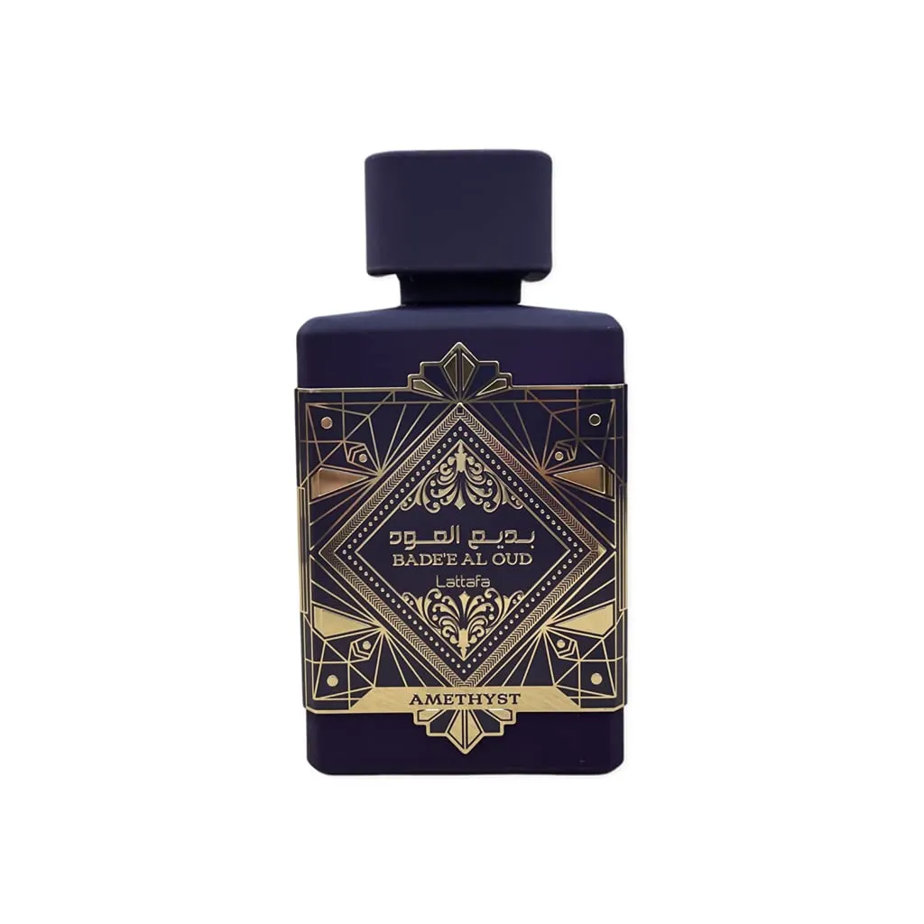 Lattafa Bade'e Al Oud Amethyst - Floral, Fruity, Amber, Oud - Eau de Parfum Long-Lasting Fragrance for Unisex, 3.40 Ounce / 100 ml