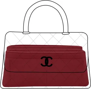 Lckaey Organizer For chanel coco small handle bag insert Felt Organizer bag Insert Y080wine red-S