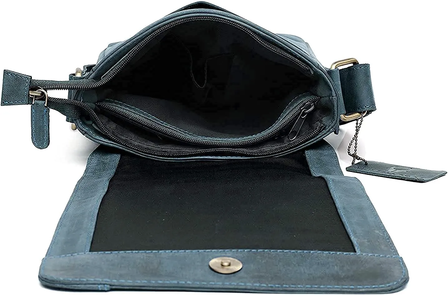 Leather 8.5 inches Brown Messenger Bag