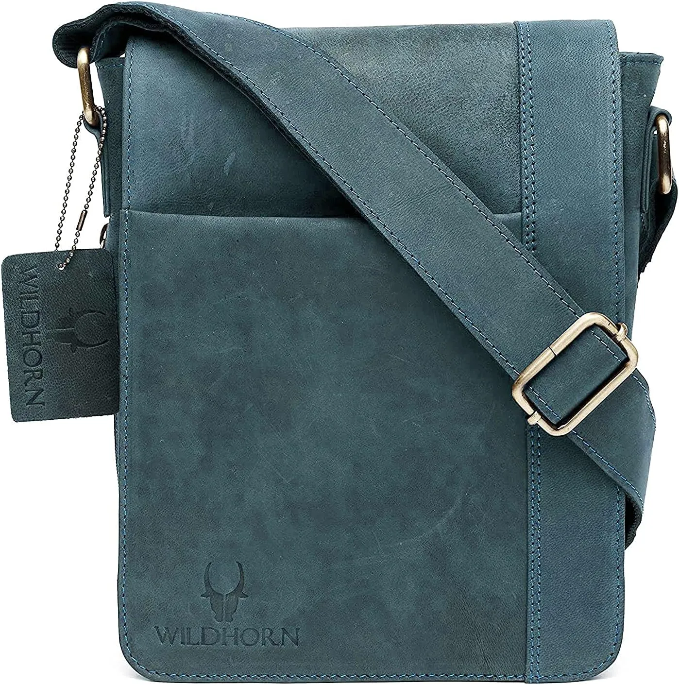 Leather 8.5 inches Brown Messenger Bag