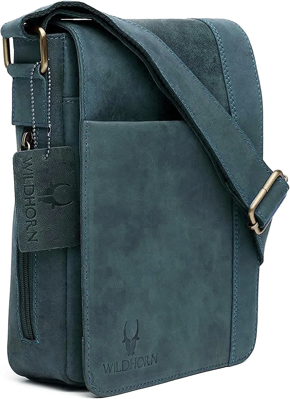Leather 8.5 inches Brown Messenger Bag