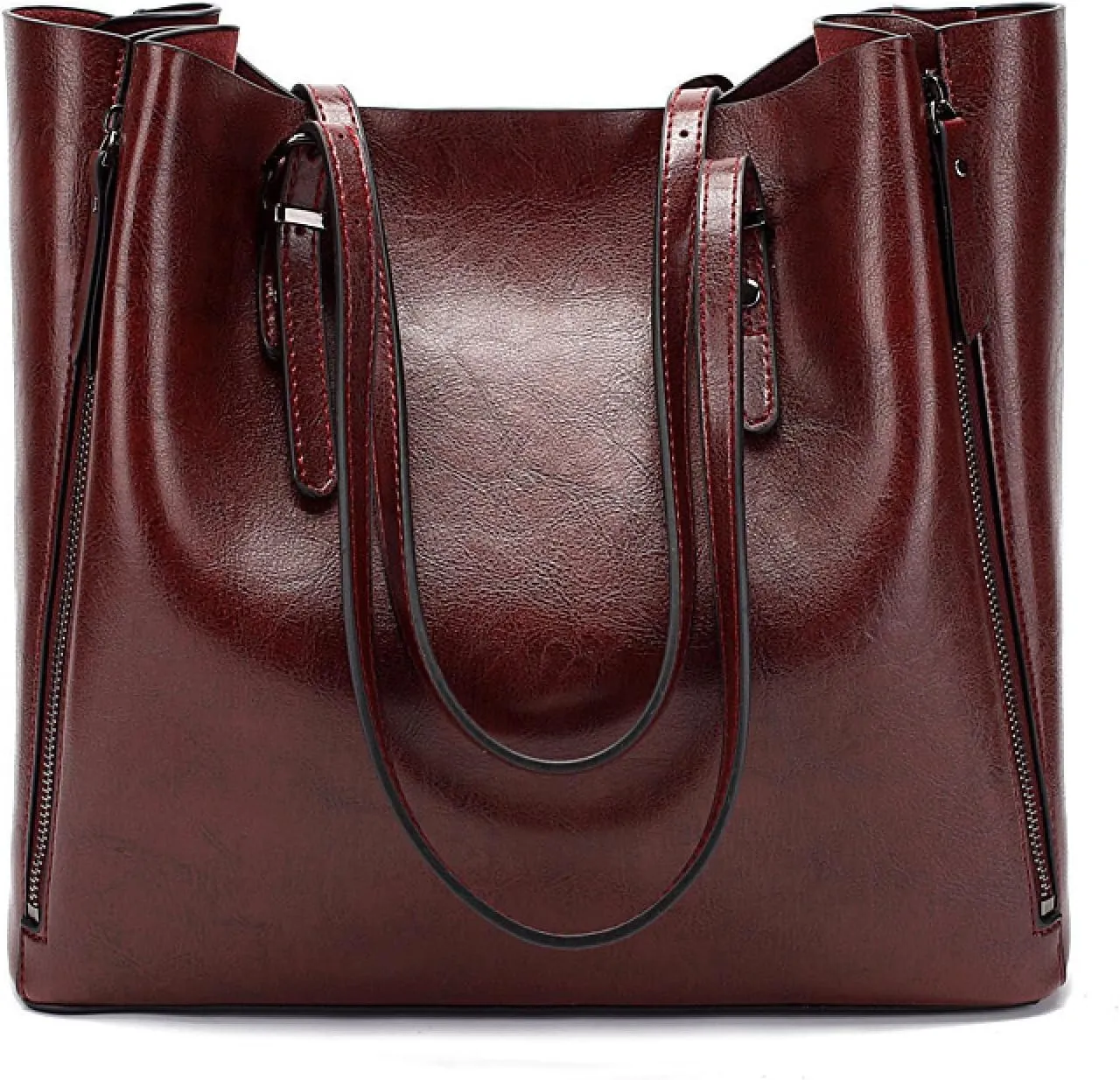 Leather Bag, Large Capacity Shoulder Bag, Tote Bag