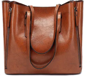Leather Bag, Large Capacity Shoulder Bag, Tote Bag