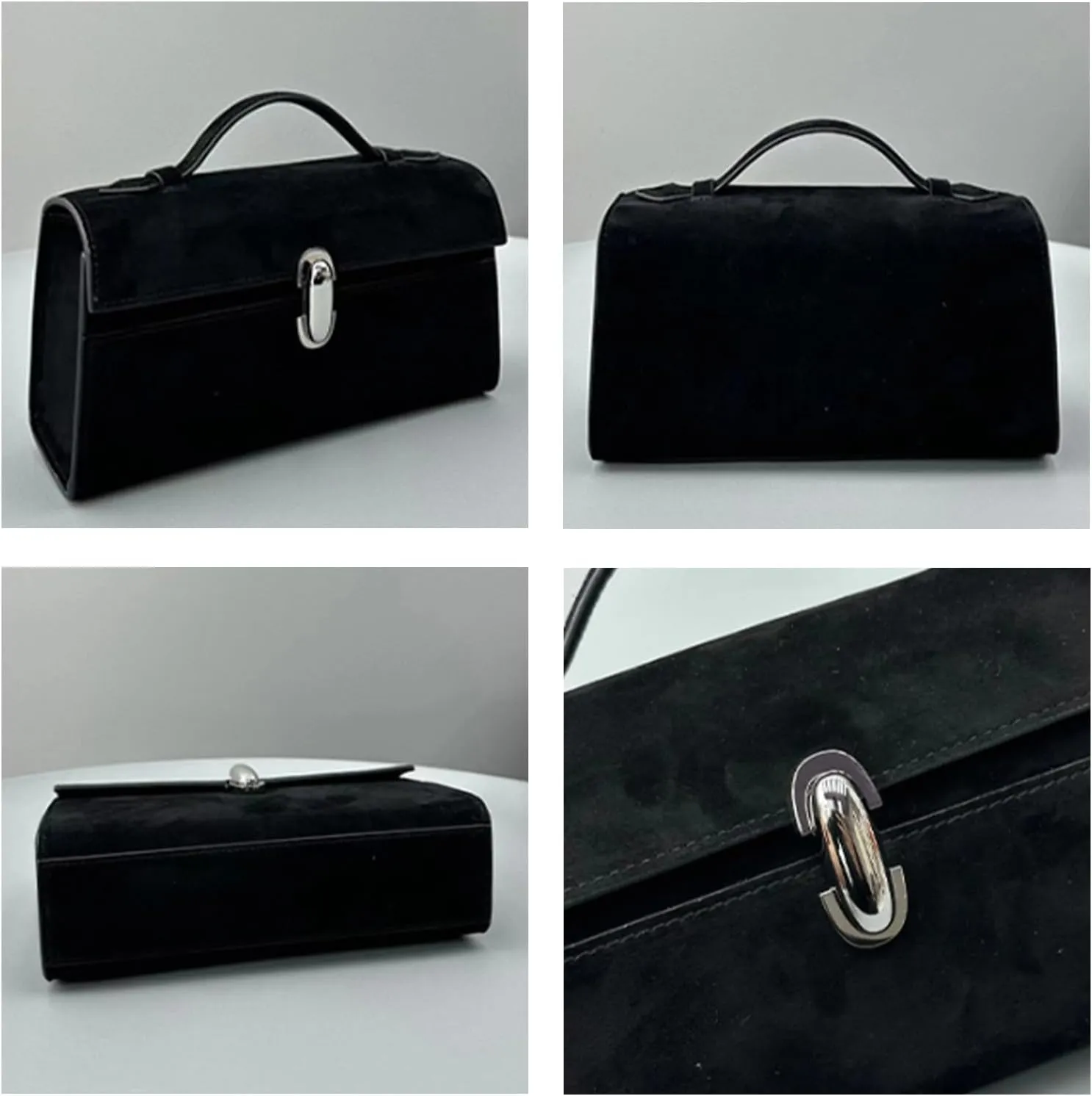 Leather Handbags for Women Suede Purse Small Tote Bags for Women Satchel Bag Handle Purses Slouchy Bag Clutch Purses