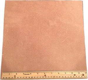 Leather Side Piece Veg Tan Split Medium Weight 12 X 12 Inches 1 Square Foot