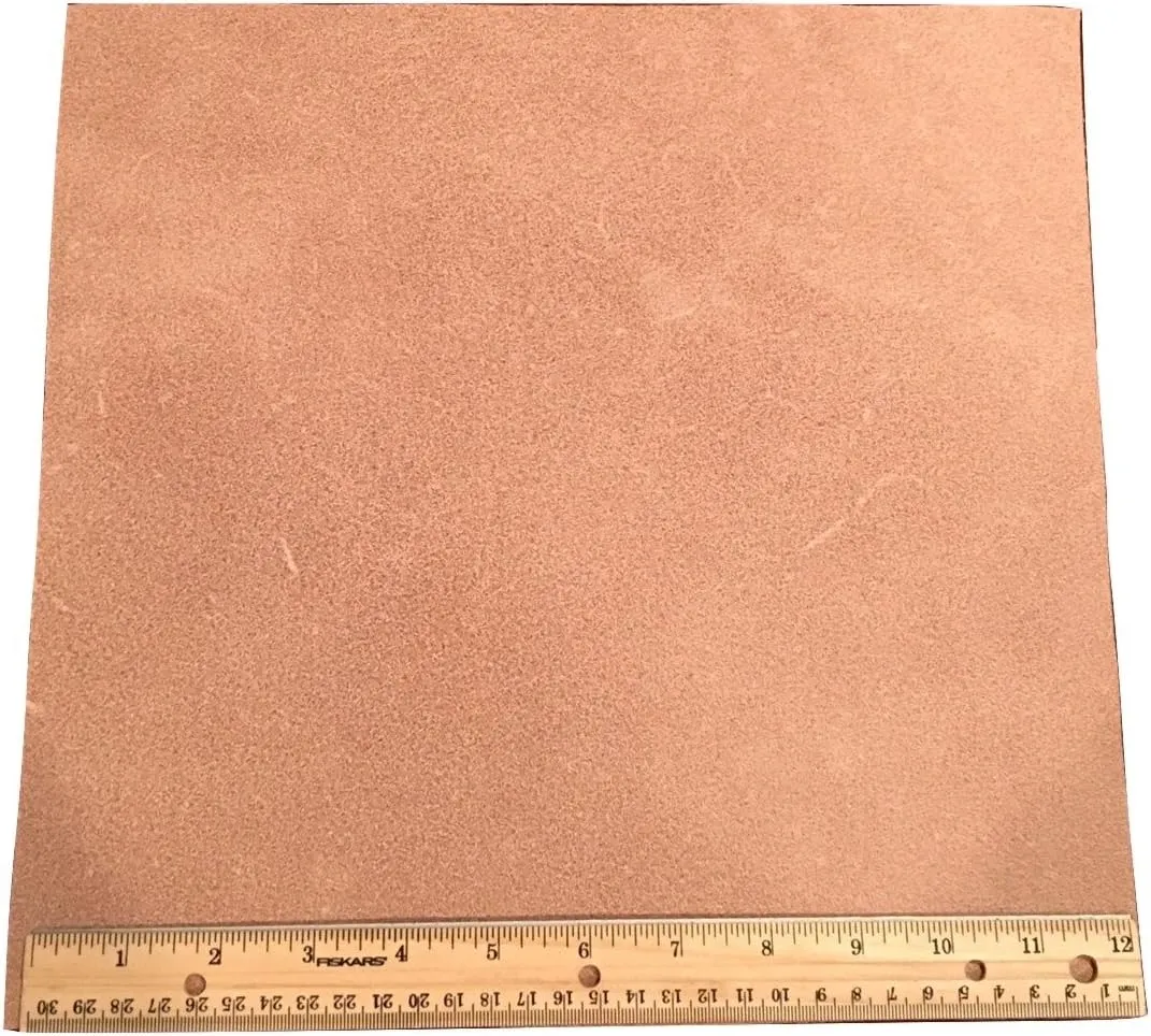 Leather Side Piece Veg Tan Split Medium Weight 12 X 12 Inches 1 Square Foot
