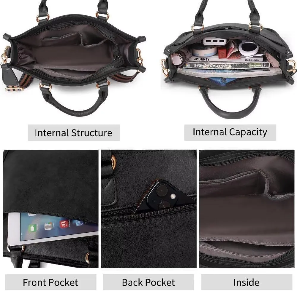 Leather Tote Bag for Women Vintage Hobo Western Crossbody Shoulder Bag Trendy Anti-thief Lady Purses Handbags