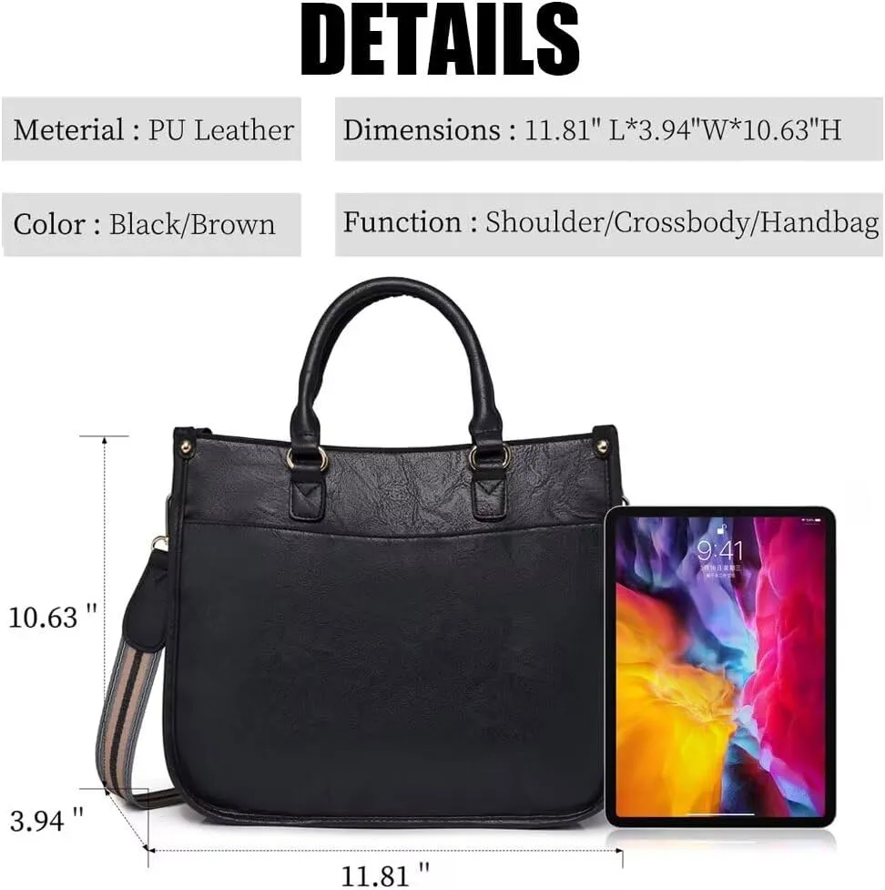 Leather Tote Bag for Women Vintage Hobo Western Crossbody Shoulder Bag Trendy Anti-thief Lady Purses Handbags