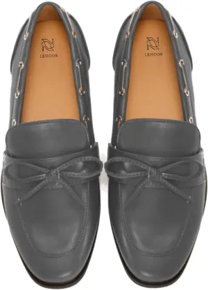 LEHOOR Women Square Closed Toe Flats Bow Slip On Flat Penny Loafer Matte Knotted Flat Shoes Comfort Two-Tone Oxford Loafers Office Ladies Work Daily Bass Coach Loafers Driver Club Spring 4-11 M US