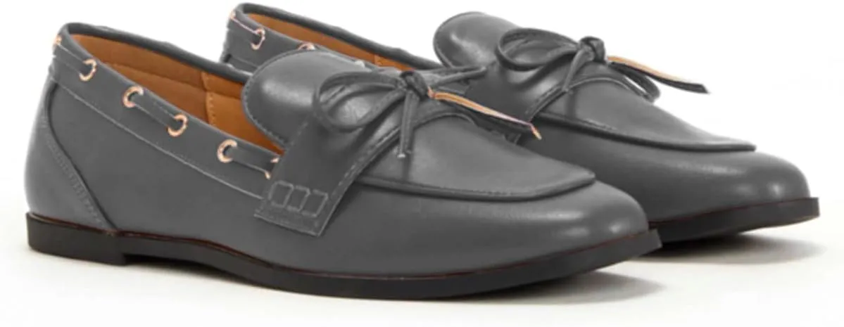 LEHOOR Women Square Closed Toe Flats Bow Slip On Flat Penny Loafer Matte Knotted Flat Shoes Comfort Two-Tone Oxford Loafers Office Ladies Work Daily Bass Coach Loafers Driver Club Spring 4-11 M US