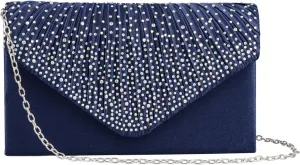 LIFEWISH Envelope Evening Bag Glitter Rhinestone Clutch Purse Wedding Party Shoulder Bag for Women