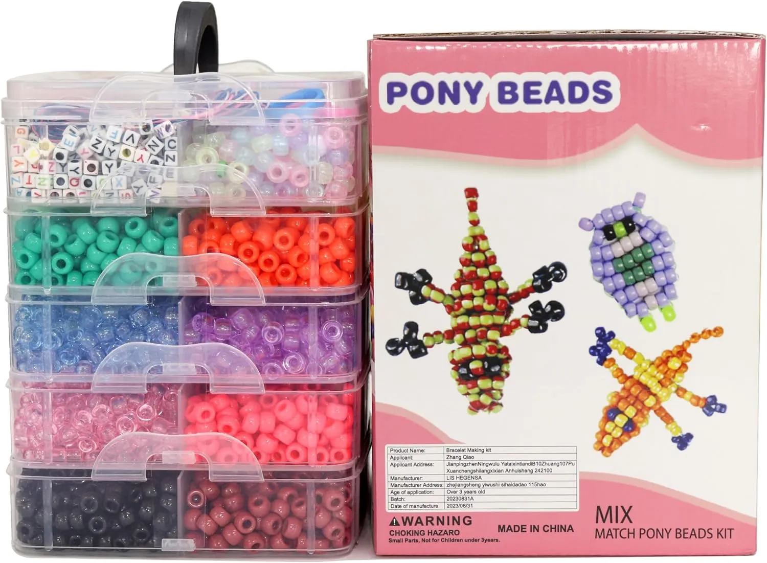 LIS HEGENSA Pony Beads Bulk,Kandi Beads for Necklace Jewelry Making Hair Braiding,Bracelets Making Kits,Hair Bead,Bracelet Beads,Plastic Beads for Crafts Braids Girls (27 Color,6400PCS)