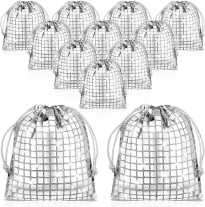 Locmeo 16 Pcs Disco Bags 6 x 7 Inch Disco Sequin Bag Bachelor Party Favors Gift Drawstring Glitter Decoration for 70s 80s Retro Wedding Bridal Shower Bachelor Party