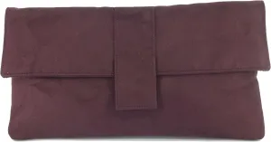 LONI Womens Fab Large Faux Suede Clutch Bag/Shoulder Bag