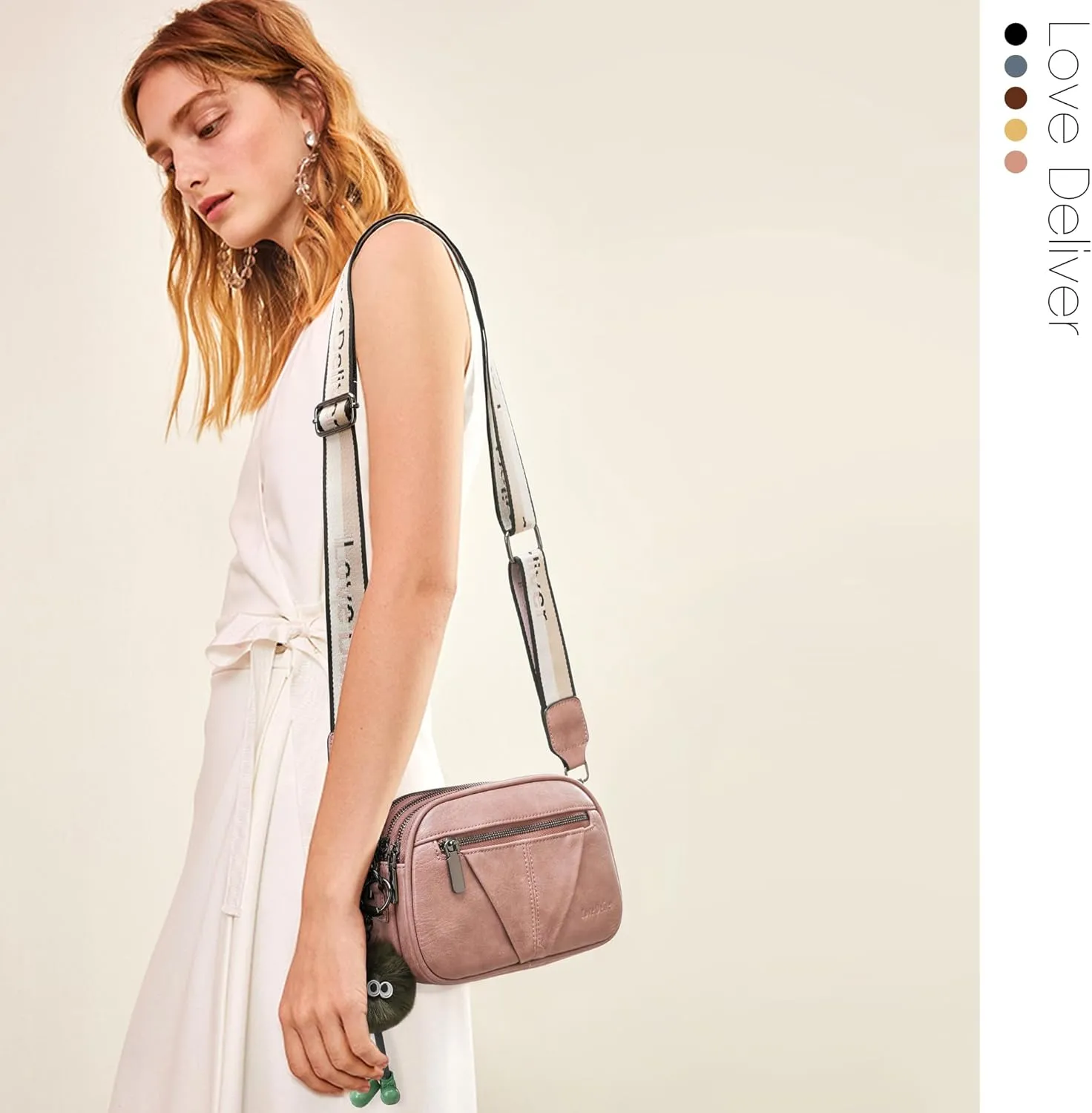 Love Deliver Small Square Crossbody Bags