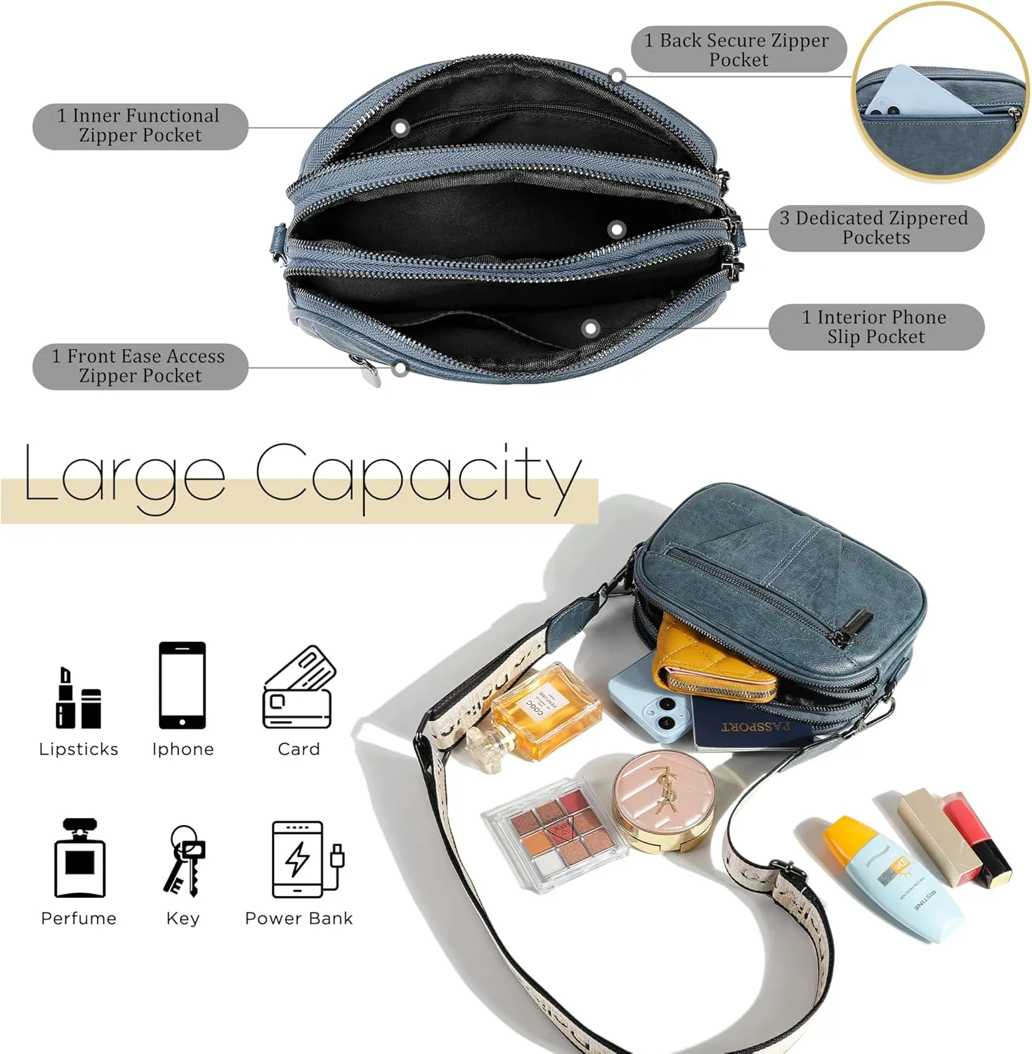 Love Deliver Small Square Crossbody Bags