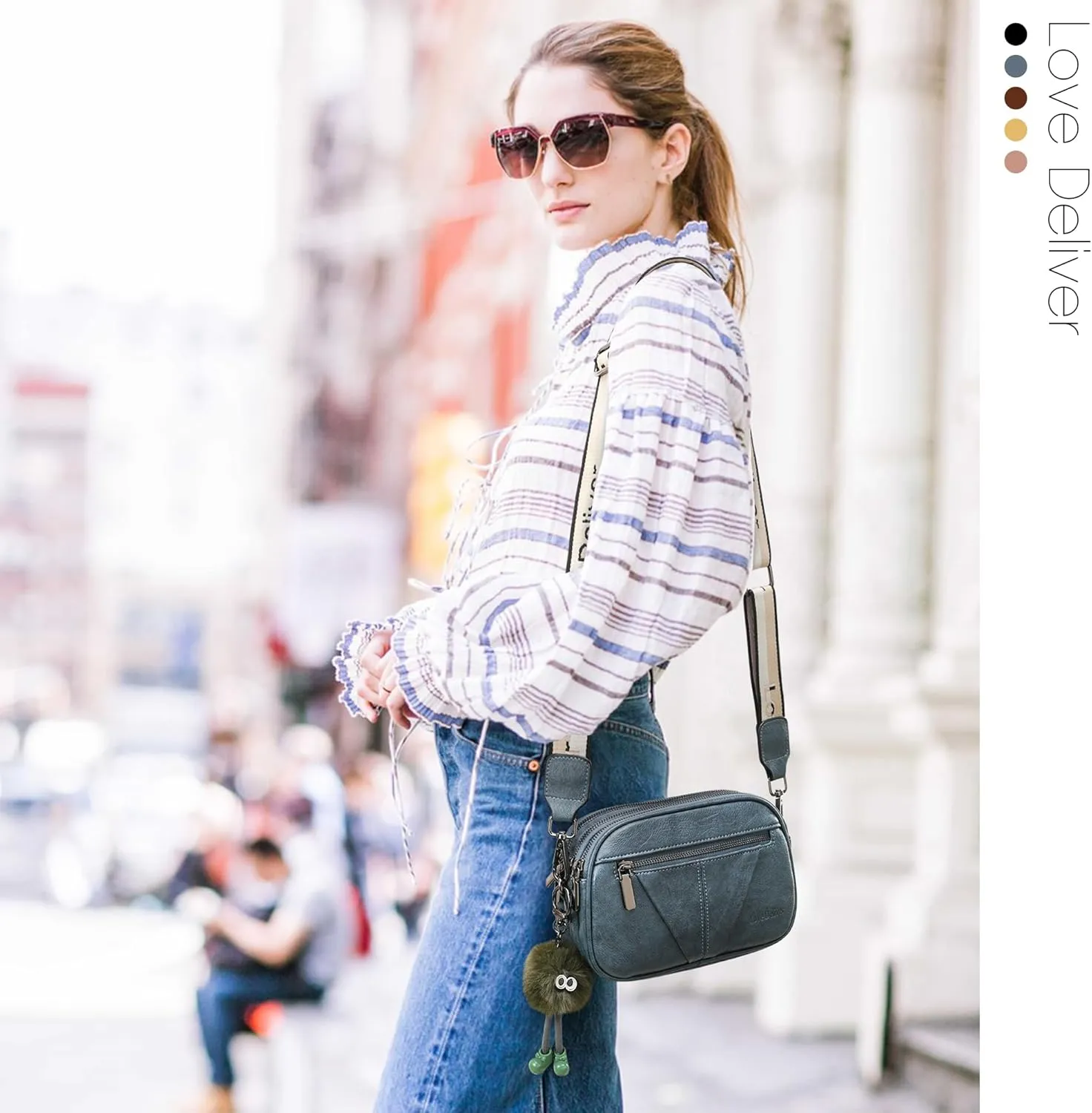 Love Deliver Small Square Crossbody Bags