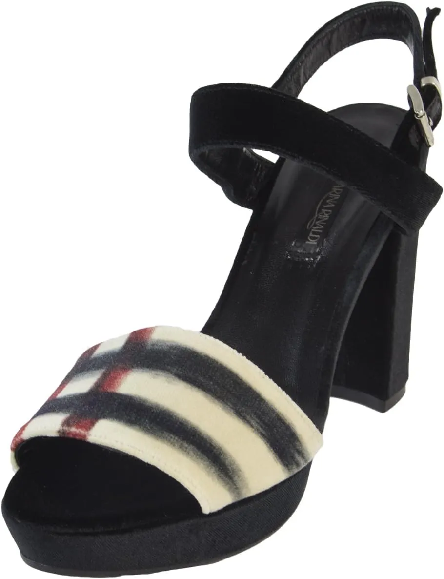 Marina Rinaldi Women's Leonida Velvet Platform Heels, Black