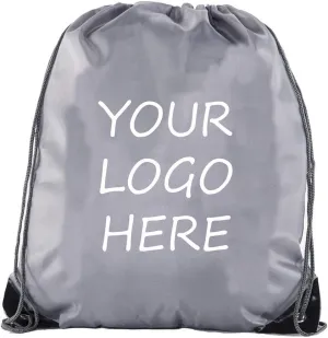 Mato & Hash Custom Bags With Your Logo | Promotional Drawstring Backpack - 20PK Grey CE2500