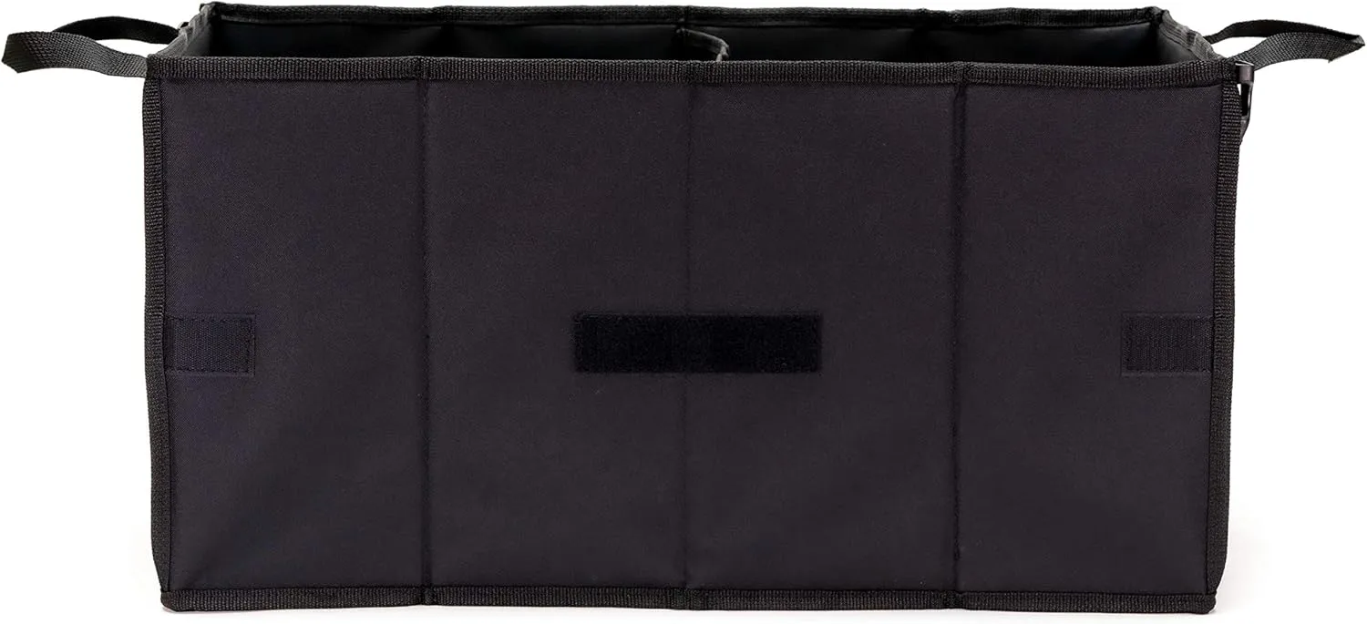 MCY Accordion Bag – Reusable Eco-Friendly Foldable Bag, Reinforced Shell, Durable Fabric, Easy Storage, Compact and Expandable, Grocery Bag (Jet Black, 13x13x25 inches)