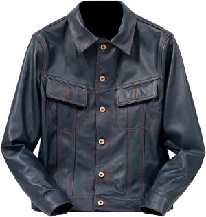 Men’s Cowhide Leather Jacket Cool Weather Vintage Finish Motorcycle Coat
