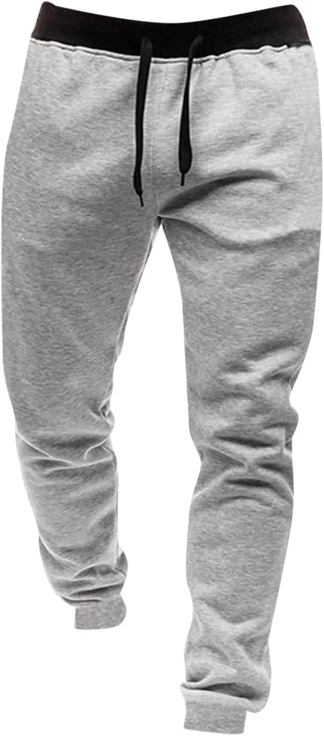 Men's Pants 4 8 Fashion Casual Loose Cotton Plus Size Pocket Lace Up Elastic Waist Pants Trousers Parachute Pants for