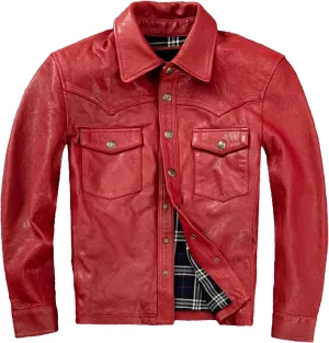 Men’s Sheepskin Leather Jacket Midweight Spring Layered Casual Coat