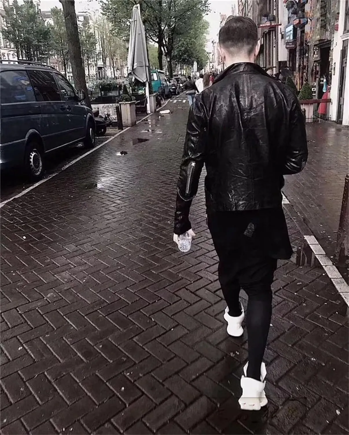 Men’s Sheepskin Leather Jacket Midweight Spring Slim Fit Layered Coat