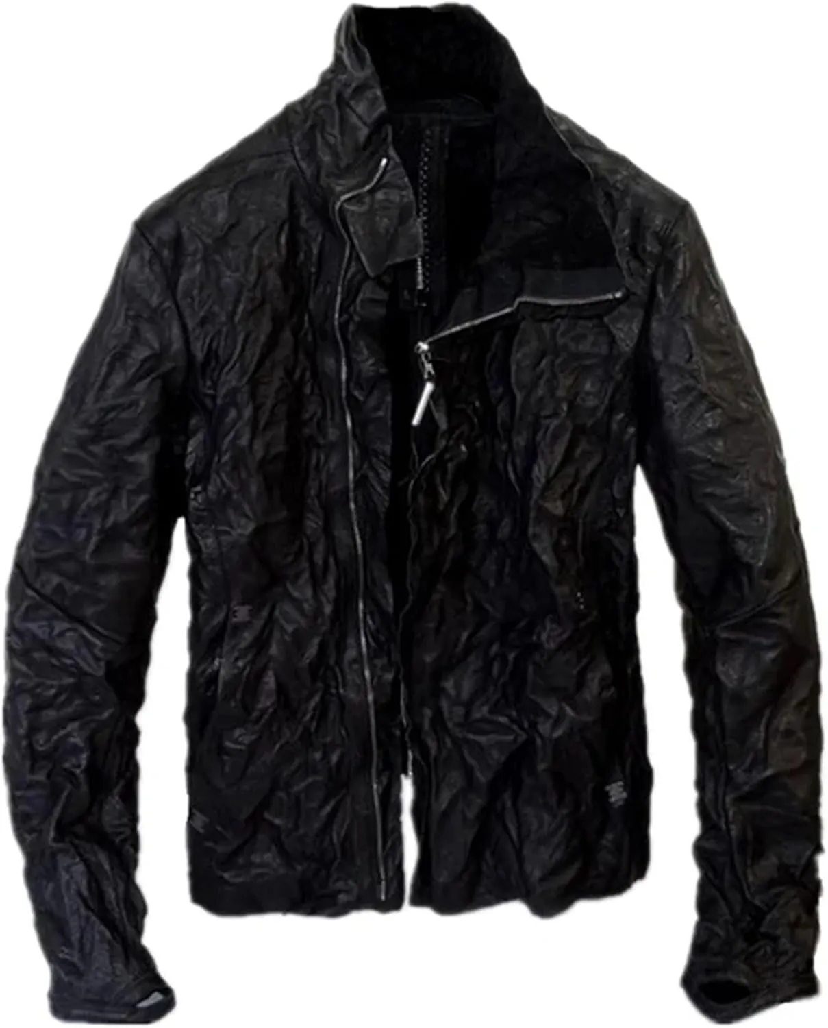 Men’s Sheepskin Leather Jacket Midweight Spring Slim Fit Layered Coat