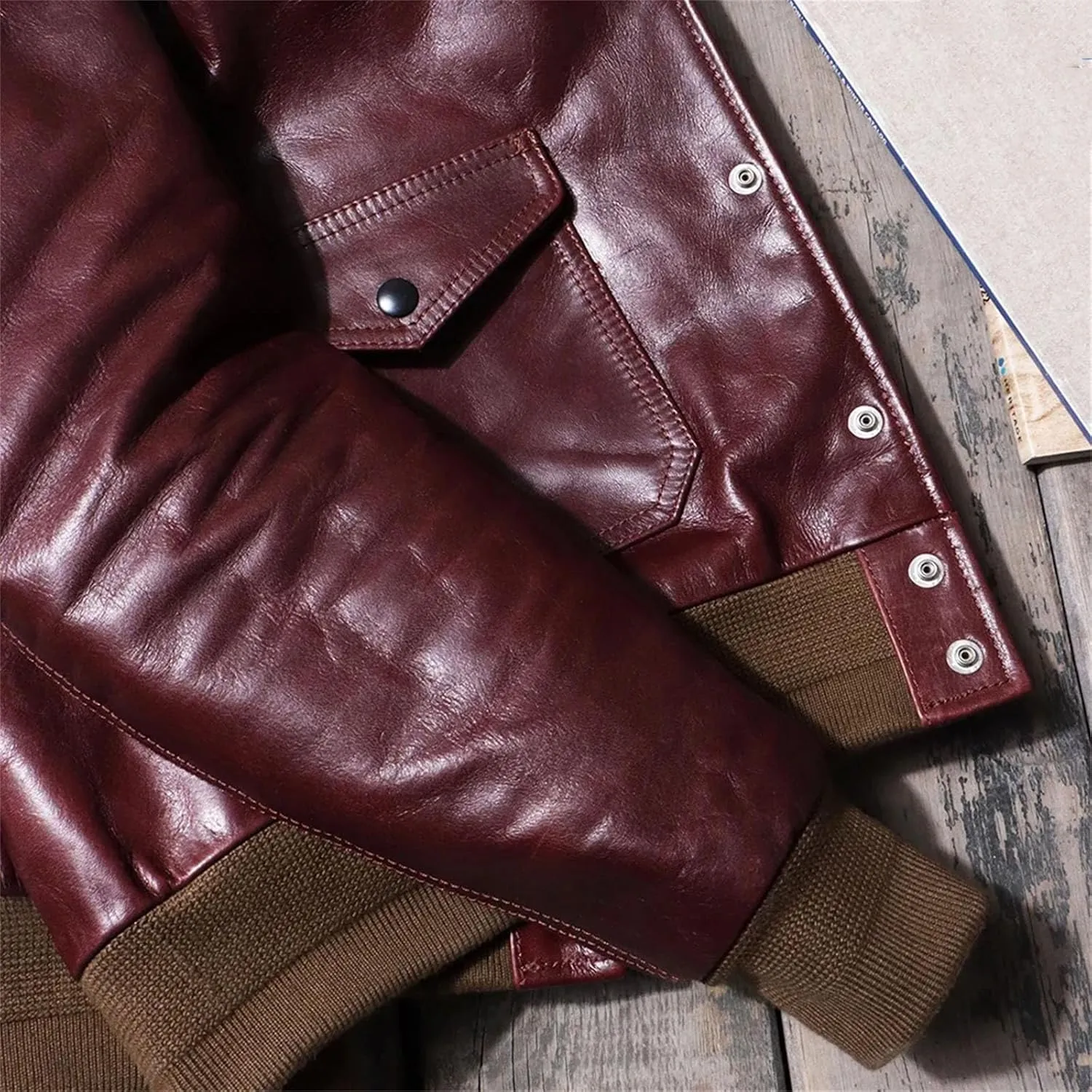 Men’s Slim Fit Goatskin Leather Jacket Minimalist Design Cool Weather Coat
