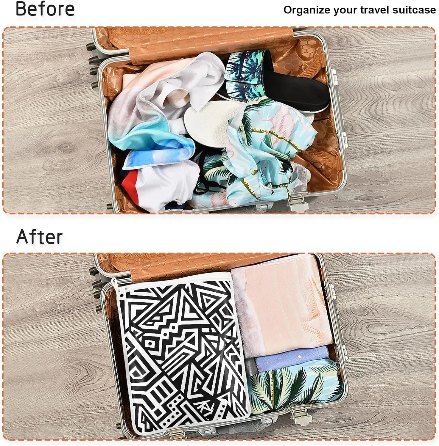 Mesh Laundry Bags Lingerie Bags for Washing Delicates 2 PCS Wash Bag with Zipper Small and Medium Washable Abstract Black and White