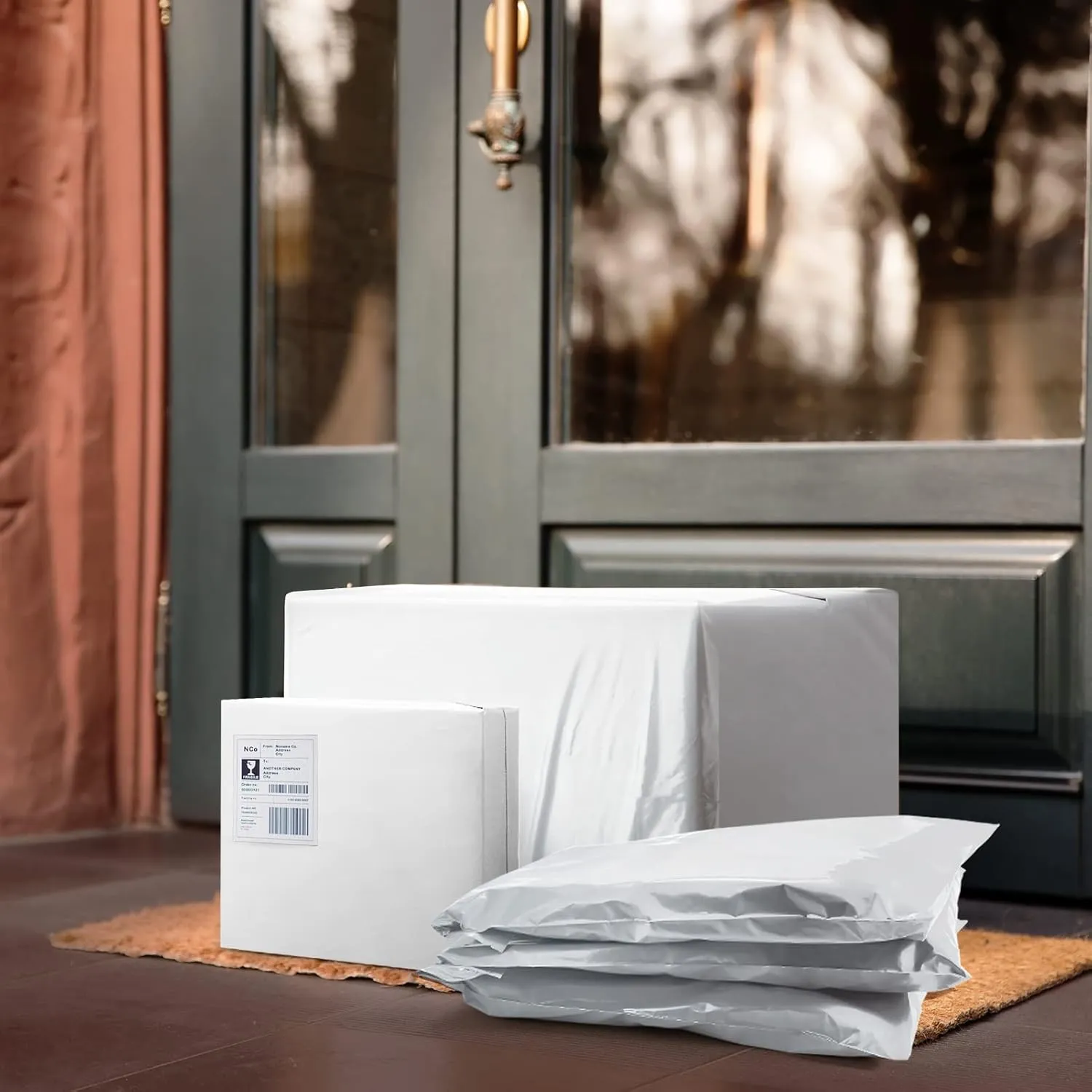 Metronic Poly Mailers 9x12 200 Pack, Strong Adhesive Shipping Bags for Clothing, Waterproof and Tear-Proof Shipping Envelopes, Small Mailers Poly Bags Packaging Bags in White