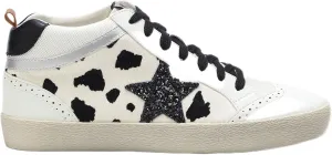 Mi.iM Daisy Rubber Sole Lace-up Glitter Suede Mid Star Sneakers