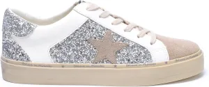 Mi.iM Gaby Rubber Sole Lace-up Snake Print Suede Star Sneakers
