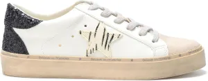 Mi.iM Gaby Rubber Sole Lace-up Snake Print Suede Star Sneakers