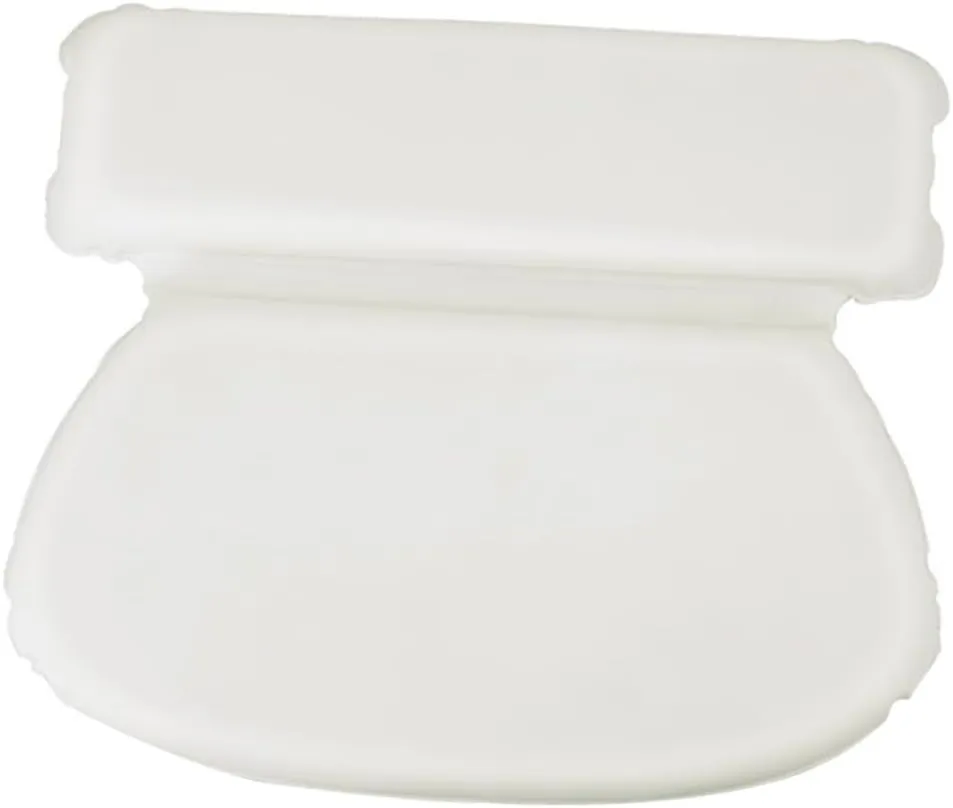 Mikinona Sponge Round Bathtub Pillow Suction Bath Pillow Neck Support Bath Headrest White
