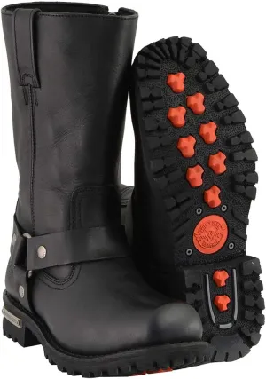 Milwaukee Leather Men's Classic Premium Leather Harness Motorcycle Boots Collection - 11