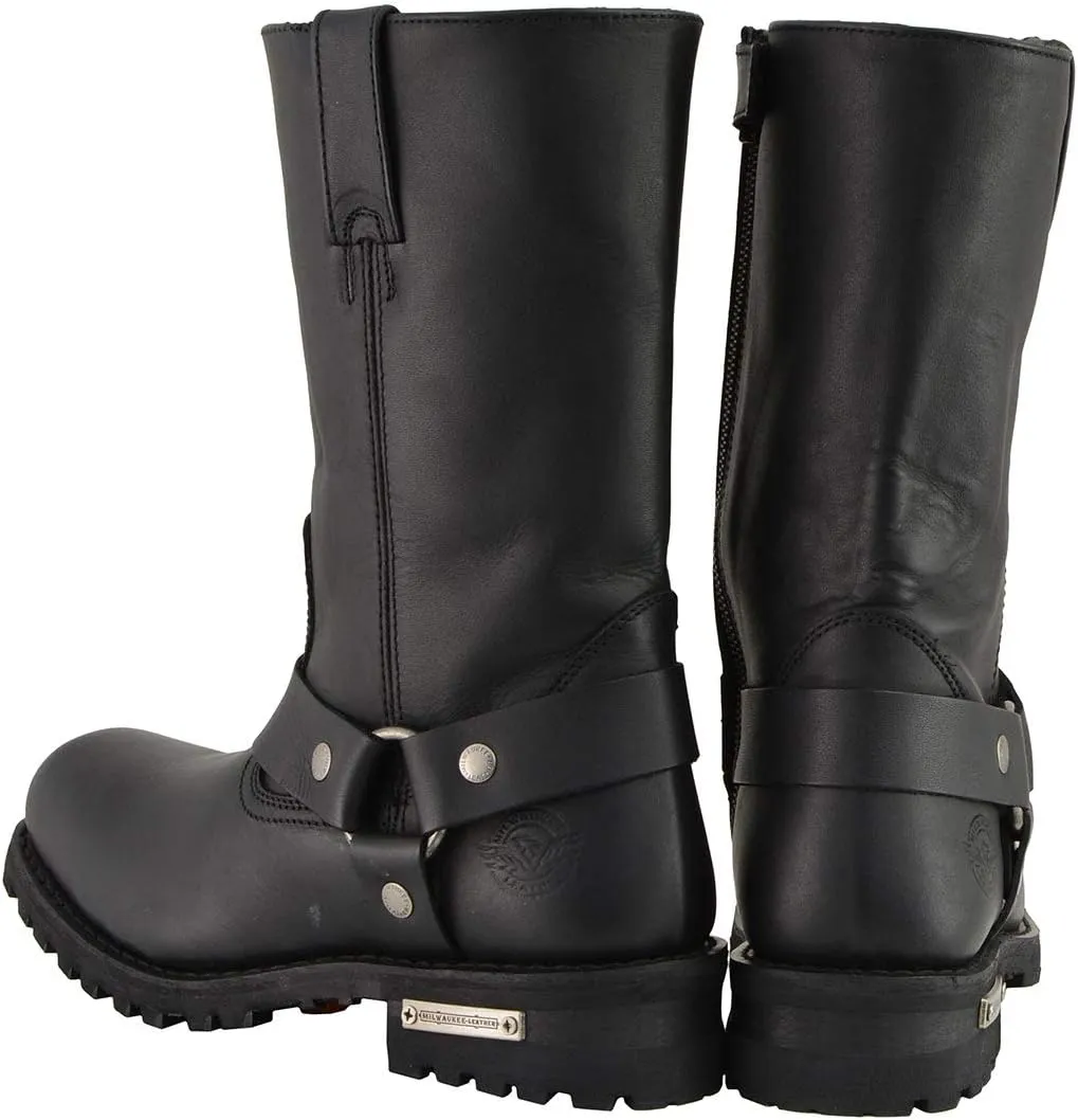 Milwaukee Leather Men's Classic Premium Leather Harness Motorcycle Boots Collection - 11