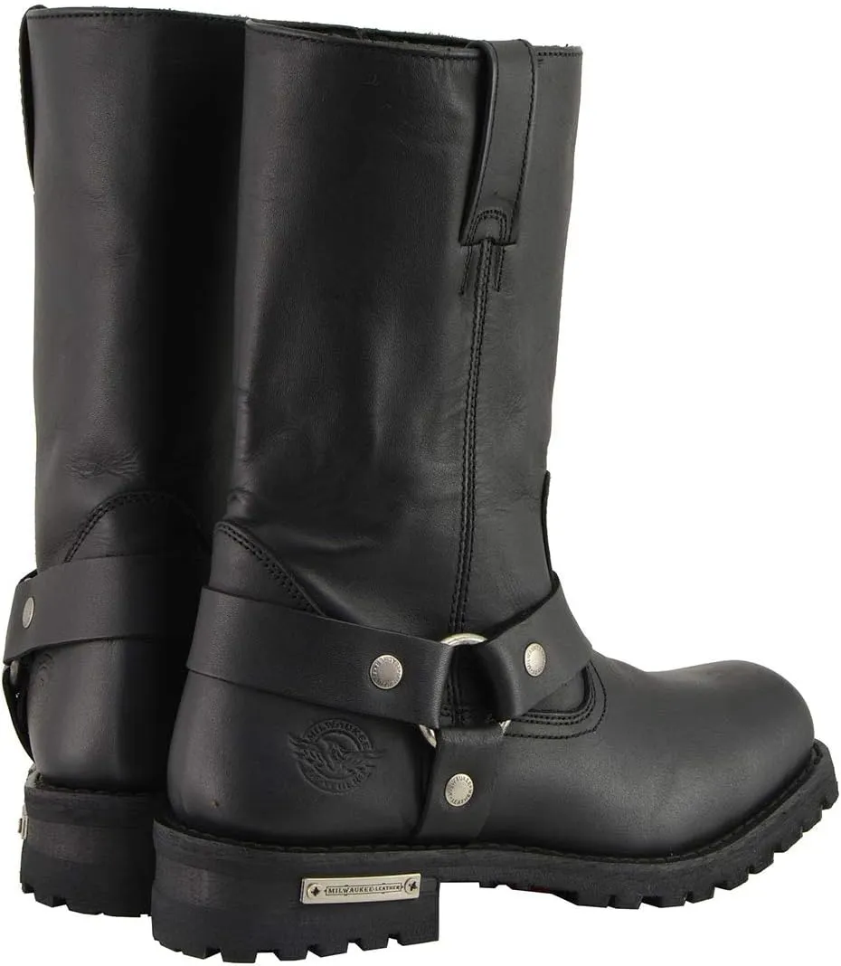 Milwaukee Leather Men's Classic Premium Leather Harness Motorcycle Boots Collection - 9