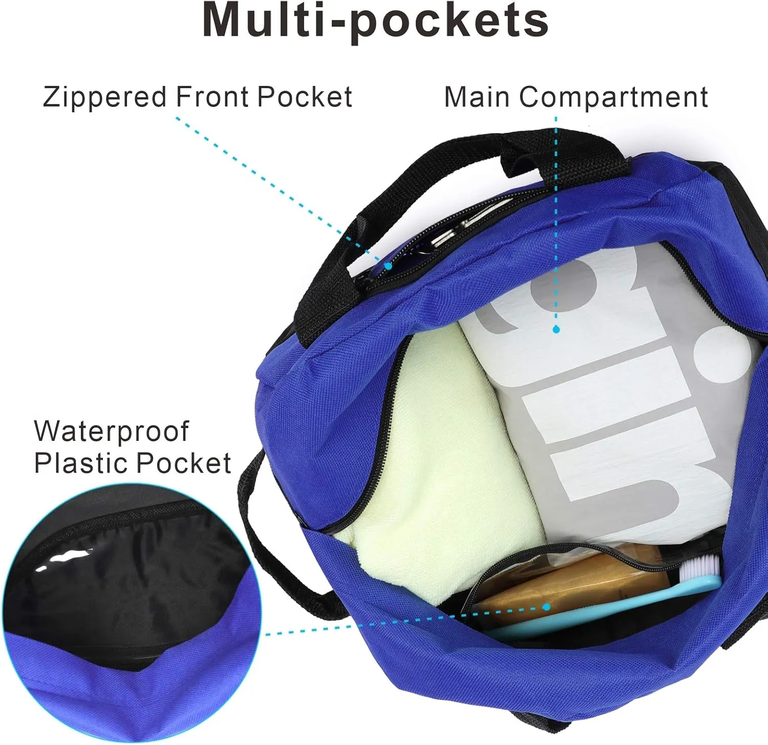 Mini Duffle Bag, 12” Small Sport Travel Carry On Weekender Gym Bag For men and Women