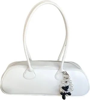 Minimalist Solid Color Bag,Unique Single Shoulder & Hand Carry, Trendy Small Square PU Armpit Purse for Women
