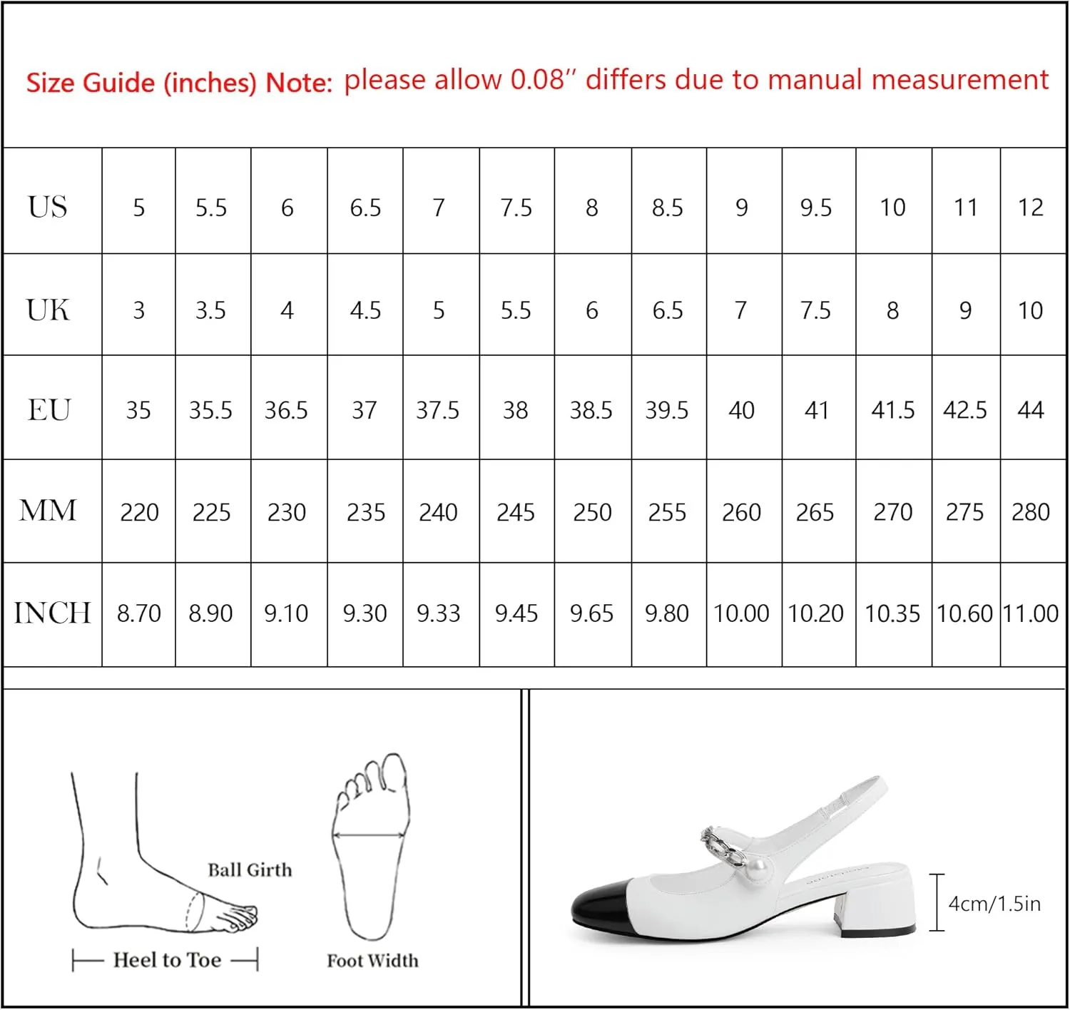 Modatope Slingback Heels for Women Round Cap Toe Heels Womens Pumps Casual Wedding Formal Dress Shoes